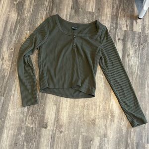 Wild fable size large green long sleeve top